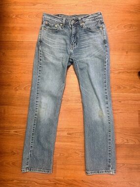 Levi's 514 Stretch Regular Straight Fit Blue Wash Denim Jeans Men's Size 29x30